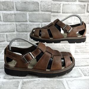 Simple Shoes Men's Size 9 Brown Leather Comfort Fisherman Sandals